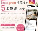 Instagram投稿文を5本作成します わかりやすく魅力的な投稿文を作成します。 イメージ1