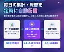 毎日の集計と通知を自動実行します Slack/LINE/Chatworkへ定時レポート配信 イメージ1