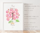 誕生花のファーストバースデーポスターを制作します 鮮やかな誕生花で1歳のお誕生日を彩ります。 イメージ2