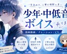 中性的な少年～青年声で収録します 少年と青年の中間の響きで落ち着きのある声質です イメージ1