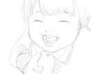 商用OK◆小さいお子様の似顔絵描きます 乳児〜保育園・幼稚園くらいのお子様の線画の似顔絵です イメージ2