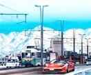 大切な愛車を手描きアートにします 水彩、エアブラシ、インクで描くリアルなアートです イメージ3