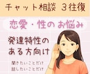 発達特性のある方の恋愛・性の悩みを相談できます チャット3往復であなたの「性」の悩みや不安を受け止めます イメージ1