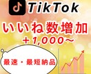 TikTokいいね＋1,000人増やします ✨最速・最短✨いいね+1000回増えるまで拡大します イメージ1