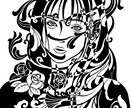 写真をもとに似顔絵、オリジナルアイコン描きます ダークで個性的な雰囲気のアイコンを制作します。 イメージ1