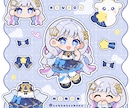 もちもち！シール風／ちびキャラ／ミニキャラ描きます 動画や配信、グッズ映え◎シール紙やネップリにもおすすめ！ イメージ8