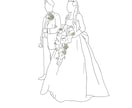 オシャレ可愛い線画イラスト作成します 《アイコンや、ウェディングボード、プレゼントに!》 イメージ1