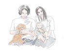 シンプル&オシャレに人物やペットのイラスト描きます 「大切な思い出を一枚のイラストに」プレゼントにも◎ イメージ4