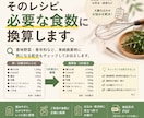 業務用レシピを必要な食数に換算します 大量仕込みの“なんかおかしい”も、現場目線でチェックします イメージ1