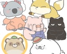 ゆる〜い動物のイラストを描きます 写真からのデフォルメイラスト化も可能です！ イメージ1