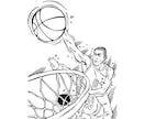 修正無制限！！迫力あるスポーツイラスト作成します スタイリッシュな線画で、白黒ならではの魅力を表現しています イメージ2