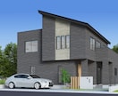 戸建住宅の外観３Dパースを作成致します 平面上の建物を立体図としてイメージいただけます。 イメージ2
