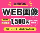 目に止まる！成果が出る！WEB画像を制作します バナー・ヘッダー・SNS・サムネイル丸投げOK！修正無制限！ イメージ1