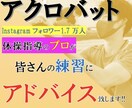 アクロバット/練習動画にアドバイスします 1週間みっちり指導のプロがアドバイスをします!! イメージ1