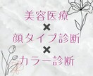 美容医療×顔タイプ診断します 顔タイプ＆パーソナルカラー診断付き　美容看護師がアドバイス イメージ1
