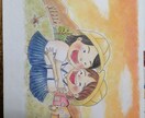 水彩色鉛筆優しくあたたかい雰囲気の似顔絵を描きます あなたの好きなもの(色や植物等)散りばめたイラストを描きます イメージ5