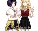 キャラクターもしくはカップルのイラストを制作します 凝った服飾や色彩に拘った光溢れるイラストが得意です♩ イメージ5