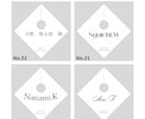 グラスに添えて飾れるおしゃれな席札を作成します シンプルながらも印象に残る席札をお探しの方におすすめです イメージ10