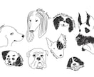 おしゃれな線画で一色イラスト描きます ペットや動物・生き物のイラストをアイコン、名刺に！ イメージ1