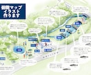 パース・俯瞰の手書きイラストマップ作成します 立体的な地図で一目瞭然！分かりやすさを優先して作成します イメージ1
