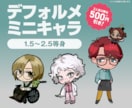 デフォルメミニキャラを制作します 選べる等身！かわいいミニキャラで華やかに！ イメージ1