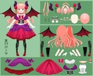 Live2D用パーツ分けイラスト描きます キャラクターデザイン込み！フリル・レース・リボンが得意です♡ イメージ3