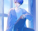 作品の顔となる1枚絵を青くキラキラな絵柄で描きます 1枚絵イラスト制作｜サムネ・小説表紙・ゲーム・MVなど イメージ9