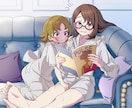 ワンシーンのようなイラストを描きます アニメ好き、ストーリー性のある絵が好きな人向けです イメージ1