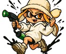 派手めポップなアイコン・待ち受け作成します 商標利用無料！スプラトゥーン風のかわいい派手めなアイコン作成 イメージ1