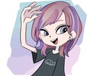 無料修正◎アイコン、立ち絵、アイコン描きます グッズ向け・ポップなカートゥーン調 イメージ1