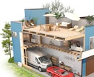 住宅・店舗の外観3DCGパースを制作します 広告・プレゼン・建築検討に使える外観完成イメージ イメージ9