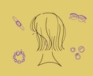商用可◯おしゃれで個性的な横顔アイコン作ります ＊好きなアイテムを周りに可愛く描き込みます＊ イメージ3