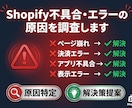 Shopify不具合・エラーの原因を調査します エラーの原因を特定し解決策をご提案します イメージ1