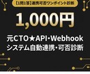 元ＣＴＯ★ＡＰＩ・システム連携可否診断します ツール・API同士の接続可否や技術課題をテキスト1通で判定 イメージ1