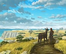 背景、キャラクター+背景の一枚絵の作成承ります ストーリー、世界観等を表現するのが得意です。 イメージ4