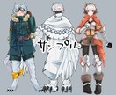 全身立ち絵描きます かっこいいキャラ、かわいいキャラクターの立ち絵描きます イメージ2