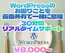 画面共有でWordPressの問題解決を支援します 操作・設定・更新の疑問を30分間一緒に整理します イメージ1