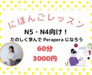 話せる！使える！日本語のレッスンをします N5・N4向け！たのしく学んで Perapera になろう イメージ1