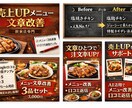 飲食店の売上UP文章作成します 文章ひとつで売上改善注文率アップを狙う文章客単価向上 イメージ1