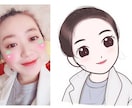 格安！写真を元に可愛いアニメ風の似顔絵を描きます お写真を元に似顔絵イラストをお描きします！ イメージ1