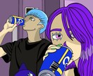 ポップでお洒落な人物・動物イラスト描きます アイコンやグッズなどにピッタリなオリジナルイラスト イメージ1