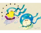 絵本タッチのやさしい手描きイラストを描きます 動物や人物を、アナログならではの手描きの温度感で イメージ10