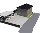 戸建て住宅の外構パース図を作ります 同業者OK！お客様にわかりやすいイメージパースでご提案 イメージ1