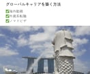 海外で働く夢実現のため、コーチ＆伴走します シンガポール在住、現役フォーチュン500企業勤務が徹底指導 イメージ1