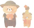 絵本ちっくなデフォルメキャラクターを描きます SNSアイコンや名刺のアイコンなどに イメージ3