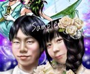 あなたやご友人を好きな絵柄に変身させます 結婚式のウェルカムボード•プレゼント•SNSアイコンなどに イメージ2
