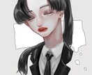 1枚絵/SNS用アイコン描きます アンニュイで綺麗な女の子を描きます！ご要望受け付けます イメージ2