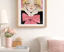 透明水彩×繊細タッチ。世界観のある美少女を描きます 「ふんわり、でも印象に残る一枚を」透明水彩で、丁寧に描きます イメージ4
