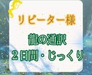 リピーター様の龍に聞きたい放題2日間通訳します 相談がたくさんある方、じっくりやりとりして解決したい方 イメージ1