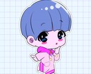 90年代レトロポップなイラストを作成します Vtuber立ち絵デザイン、サムネ等々諸々対応可能です イメージ9